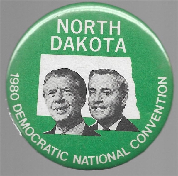 Carter, Mondale North Dakota Convention Pin 
