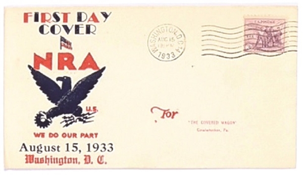 NRA 1933 First Day Cover