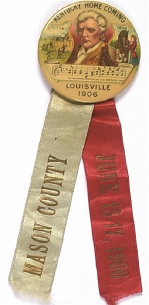 Louisville Kentucky Homecoming 1906 Pin, Ribbons