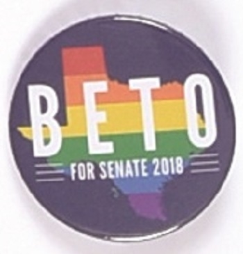 Beto ORourke for Senate, Texas Rainbow Pin