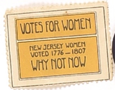 Votes for Women New Jersey Stamp