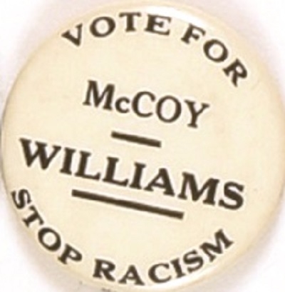 Vote McCoy, Williams Stop Racism
