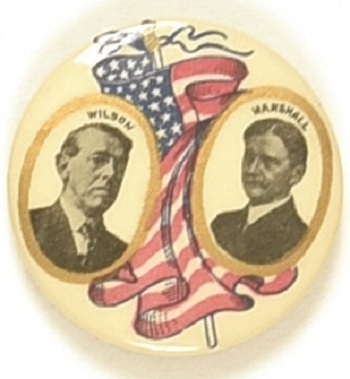 Wilson, Marshall Rare Keystone Badge Flag Jugate