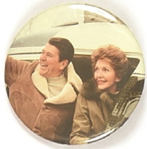 Ron and Nancy Reagan Color Celluloid