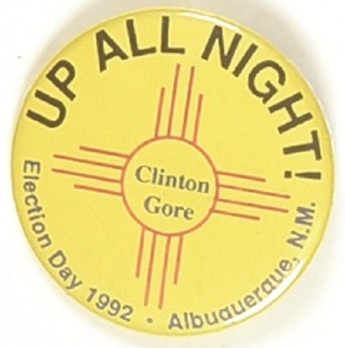 Clinton Up All Night New Mexico Pin