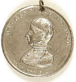 William Henry Harrison Large Log Cabin Medal