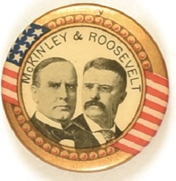 McKinley, Roosevelt Stars, Stripes, Gold Border