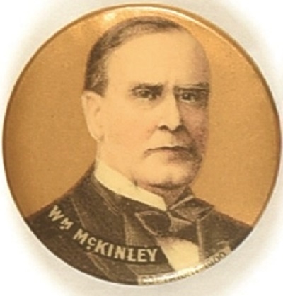 William McKinley Gold Background Celluloid