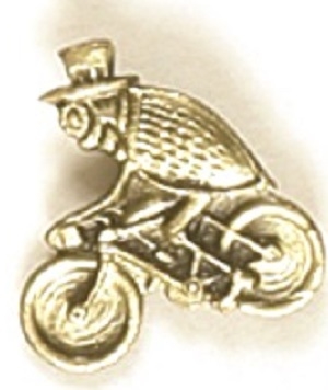 Bryan Silver Bug on a Bicycle Stickpin