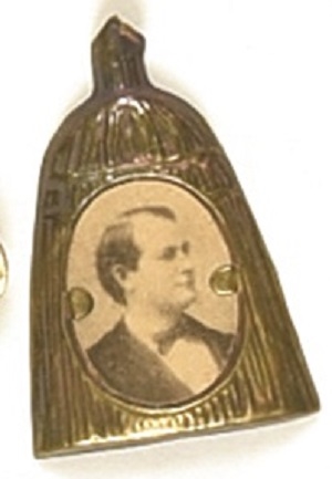 William Jennings Bryan Brass Broom Pin