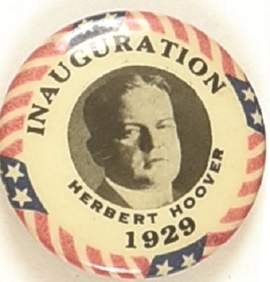 Hoover 1929 Inauguration Celluloid