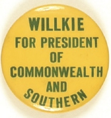 Willkie for President of Commonwealth and Southern