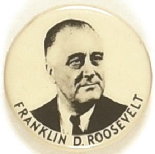 Franklin Roosevelt 1 Inch Celluloid, Different Photo