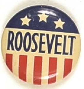 Franklin Roosevelt Three Stars, Stripes Litho