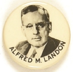 Alfred M. Landon 1 Inch Picture Pin