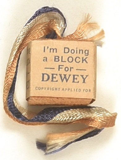 Im Doing a Block for Dewey