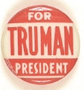 Truman for President Red Celluloid