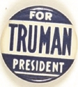 Truman for President Blue Celluloid