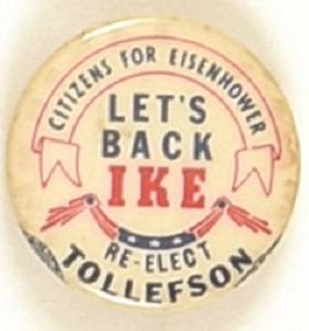 Lets Back Ike Re-Elect Tollefson