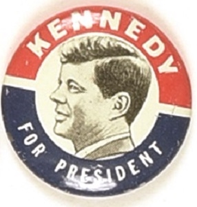 John F. Kennedy Dark Blue Profile Litho