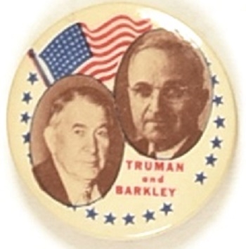 Truman, Barkley Rare 1 1/4 Inch Jugate