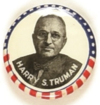 Harry S. Truman Stars and Stripes Border, White Background