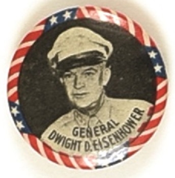 Eisenhower in Uniform Stars and Stripes Border