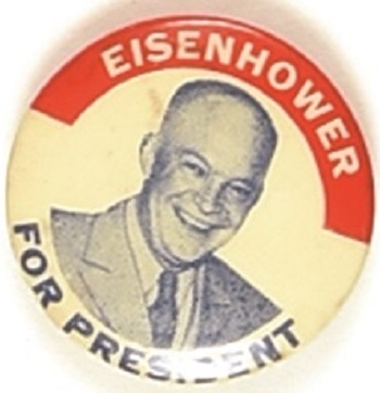 Eisenhower for President 1 1/4 Inch Picture Pin