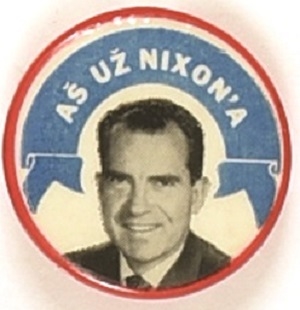 Nixon 1960 Lithuanian Pin