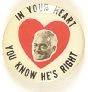 Goldwater In Your Heart Classic 1 Inch Celluloid