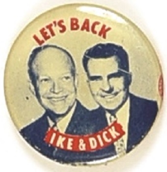 Lets Back Ike and Dick Tough Litho Jugate