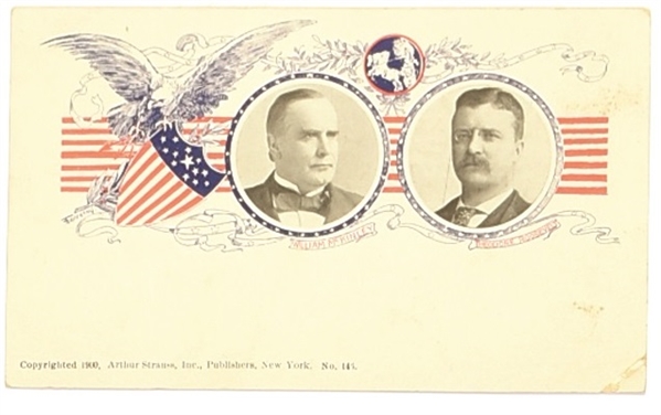McKinley, TR Chariot Postcard