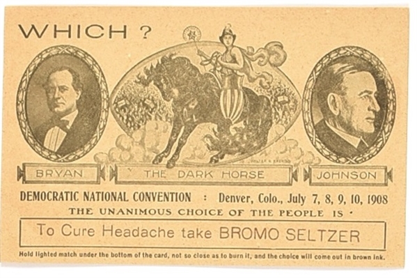 Bryan, Johnson Dark Horse Postcard