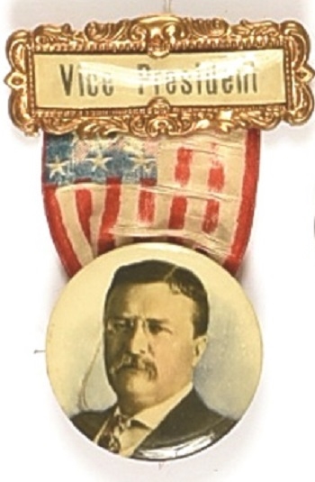 Theodore Roosevelt Vice President Pin, Ribbon