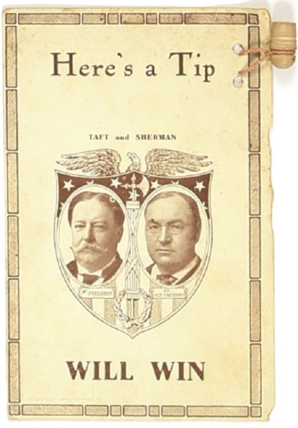 Taft, Sherman Heres a Tip Postcard