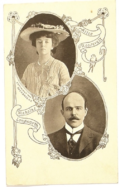 Alice Roosevelt and Nicholas Longworth Postcard