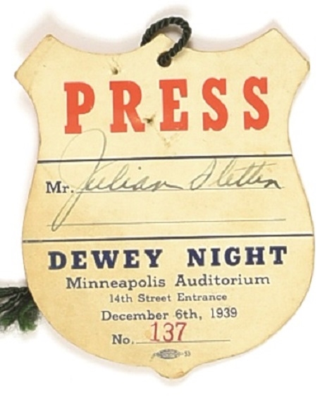 Dewey Night Press Badge