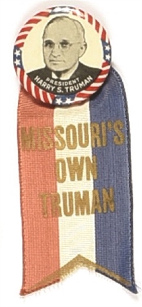 Truman Missouris Own Pin and Ribbon