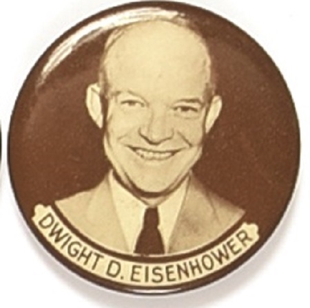 Eisenhower Brown, White Picture Pin