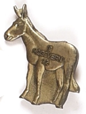 McGovern Metal Democratic Donkey Pin