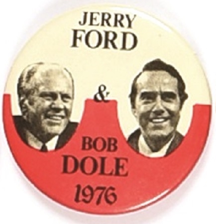 Jerry Ford, Bob Dole 2 1/4 Inch Jugate