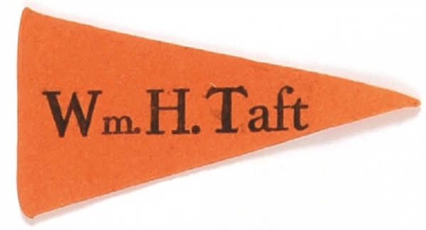 Wm. H. Taft Cloth Pennant Postcard