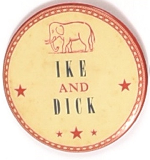 Ike and Dick Red, White, Blue Elephant Celluloid