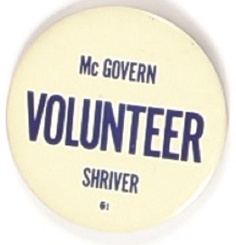 Rare McGovern Volunteer Celluloid