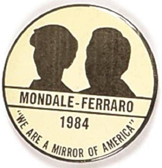 Mondale, Ferraro Mirror on America Rare Silhouette Version