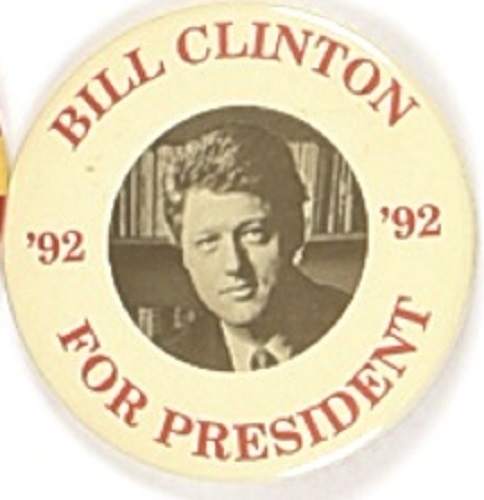 Clinton for President 1992 Hot Springs Celluloid
