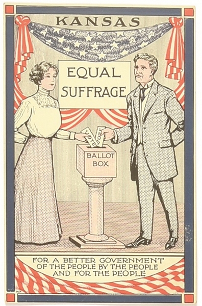 Kansas Equal Suffrage Postcard