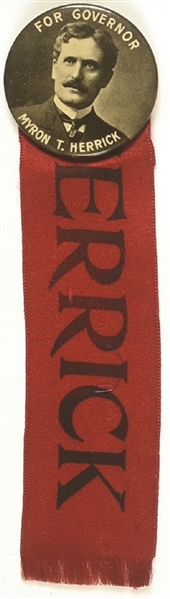 Herrick for Governor Pin and Ribbon