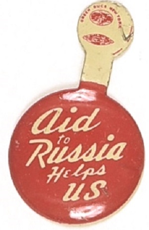 Aid to Russia Helps U.S. WW II Litho Tab