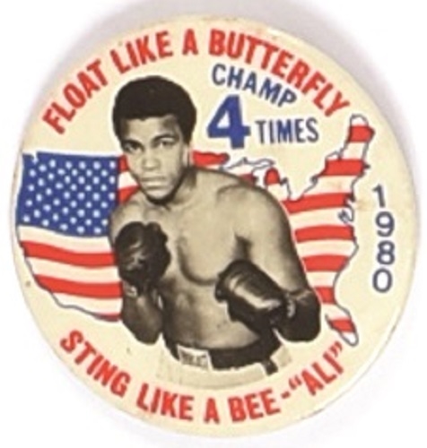 Ali Floats Like a Butterfly 4 Time Champion